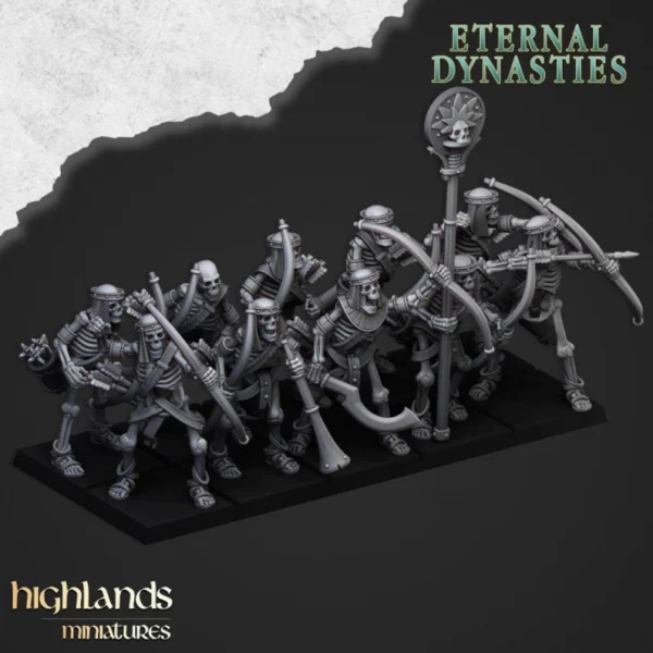 Highland Miniatures Ancient Skeleton with bows