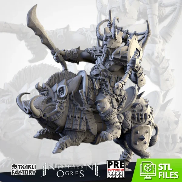 Ogre Great Khan Mounted - Northern Ogres - Txarli Factory - RPG - WARGAMES - ROL