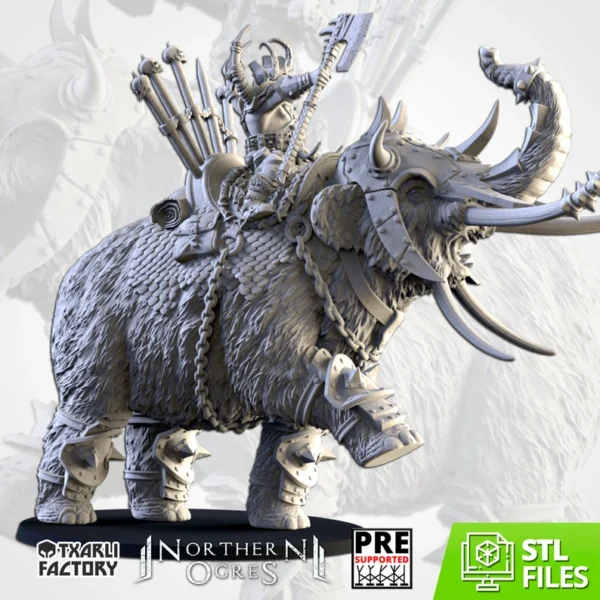 Ogre Great Khan on Mammoth - RPG - WARGAMES - ROL