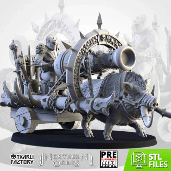 Ogre Thunder Cannon - Northern Ogres - Txarli Factory - RPG - WARGAMES - ROL