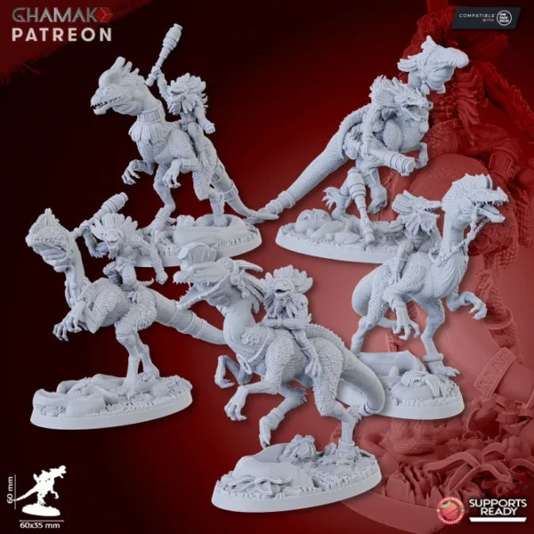 Parasauro Warlocks, by Ghamak compatible con wargames.