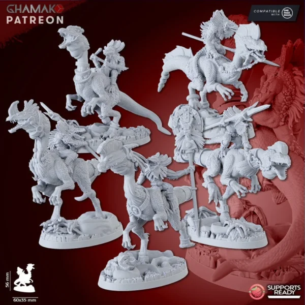 Parasaurs Lancers, by Ghamak compatible con wargames.