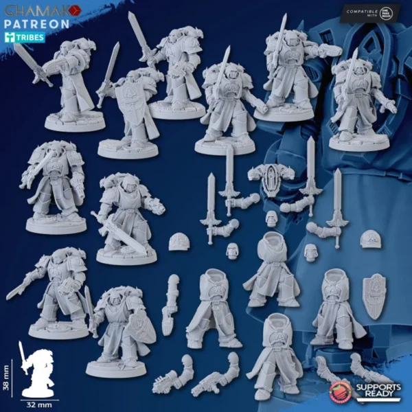 Vengeful Angels Veterans - Ghamak compatible con juegos de guerra de mesa