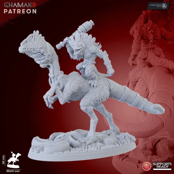 Parasauro Warlocks, by Ghamak compatible con wargames. - Imagen 2