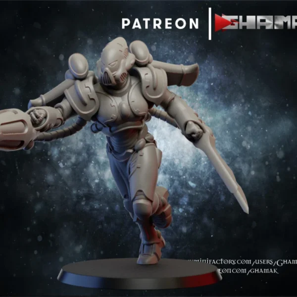 Space Elves Spider Warriors - Ghamak compatible con juegos de guerra de mesa - Imagen 2