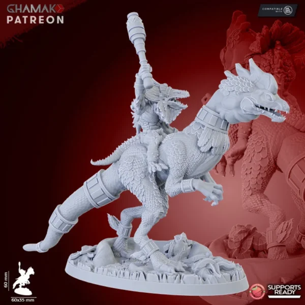 Parasauro Warlocks, by Ghamak compatible con wargames. - Imagen 5
