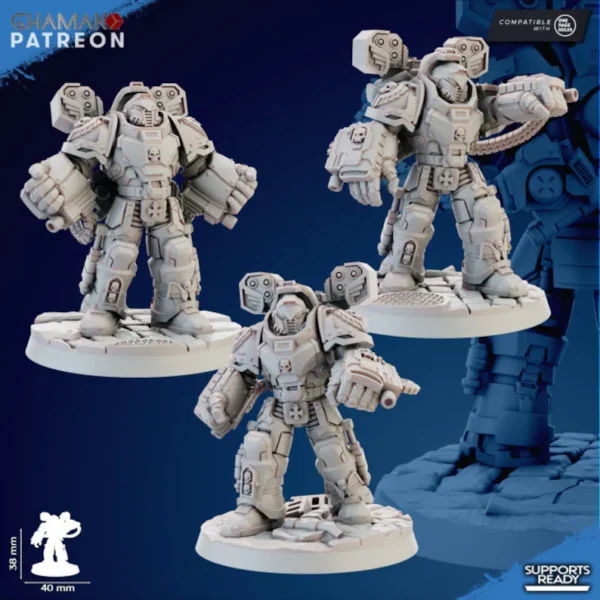 Sidereum Knights Devastators - Ghamak compatible con juegos de guerra de mesa - Imagen 2