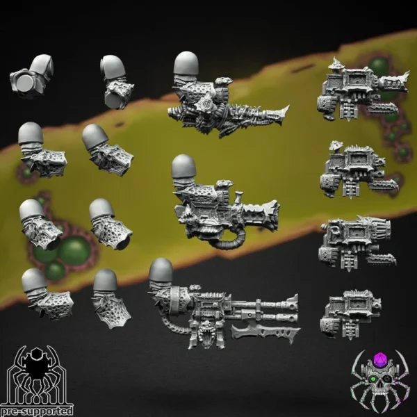 Plague Bringers Heavy Armor Squad | EightLegsMiniatures - Imagen 3