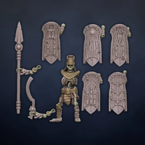 Skeletons Warriors with melee weapons - Undying Dynasties - Dragonlake Miniatures - RPG - WARGAMES - ROL - Imagen 3