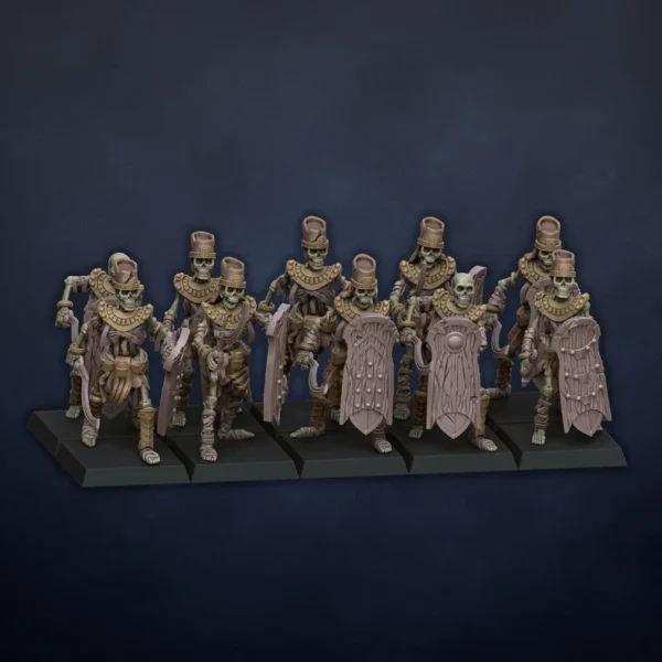 Skeletons Warriors with melee weapons - Undying Dynasties - Dragonlake Miniatures - RPG - WARGAMES - ROL - Imagen 5