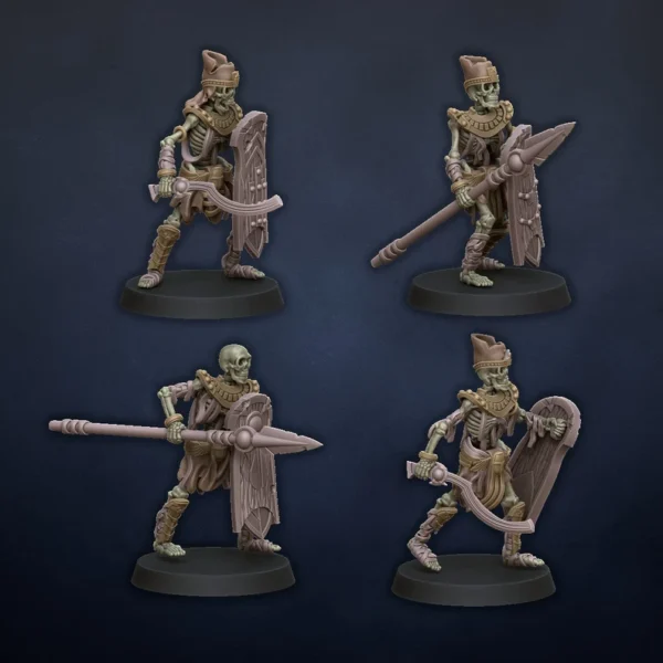 Skeletons Warriors with melee weapons - Undying Dynasties - Dragonlake Miniatures - RPG - WARGAMES - ROL - Imagen 7