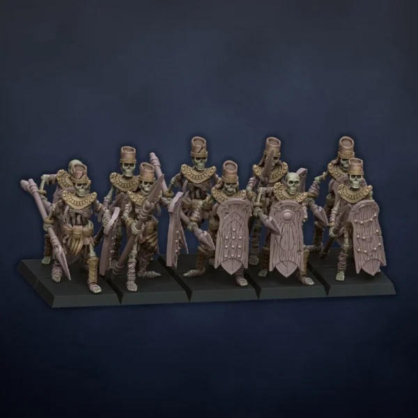 Skeletons Warriors with melee weapons - Undying Dynasties - Dragonlake Miniatures - RPG - WARGAMES - ROL