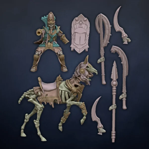 Pharaon on horse - Undying Dynasties - Dragonlake Miniatures - RPG - WARGAMES - ROL - Imagen 2